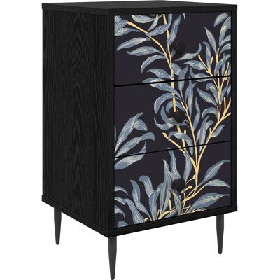 VIDAXL Armadio Da Notte Dokkum Rovere Nero 36 X 33 X 61 Cm VIDAXL Armadio Da Notte Dokkum Rovere Nero 36 X 33 X 61 Cm