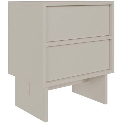 SELSEY Sanva - Comodino Con 2 Cassetti - 50 Cm - Cashmere SELSEY Sanva - Comodino Con 2 Cassetti - 50 Cm - Cashmere