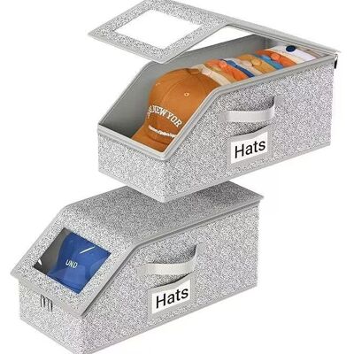 OEM Organizzatore Per Cappellini Da Baseball, Scatola Trasparente Impilabile E Pieghevole Per 12 Cappellini Da Baseball, Organizer Antipolvere Per Armadio, 2 Pezzi, Grigio OEM Organizzatore Per Cappellini Da Baseball, Scatola Trasparente Impilabile E Pieghevole Per 12 Cappellini Da Baseball, Organizer Antipolvere Per Armadio, 2 Pezzi, Grigio