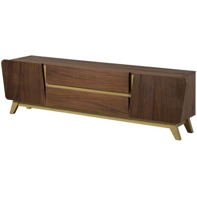 Massivmoebel24 Mobile Tv Impillacciatura Noce Vera Marrone Laccato 200x40x55 Cm Montato Parzialmente Butterfly 110 Massivmoebel24 Mobile Tv Impillacciatura Noce Vera Marrone Laccato 200x40x55 Cm Montato Parzialmente Butterfly 110