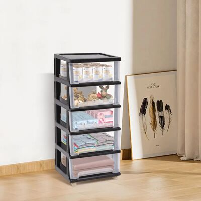 GOJOY Organizzatore A 5 Cassetti, Scatole Portaoggetti, Armadio Per Camera Da Letto, Cassettiera GOJOY Organizzatore A 5 Cassetti, Scatole Portaoggetti, Armadio Per Camera Da Letto, Cassettiera
