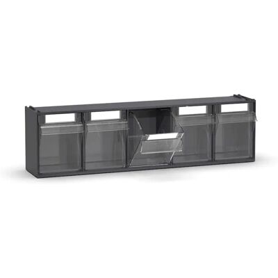 OEM Cassettiera Porta Minuteria Fami "visual Box" 5 Cassetti In Plastica Antracite 60x14x16,8 Cm OEM Cassettiera Porta Minuteria Fami "visual Box" 5 Cassetti In Plastica Antracite 60x14x16,8 Cm