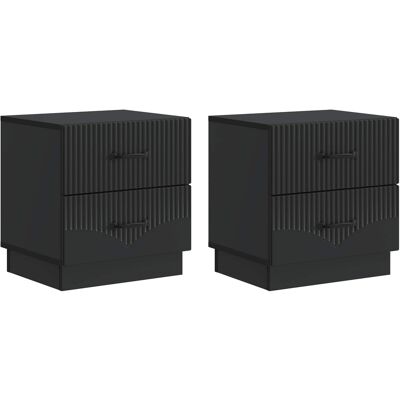 VIDAXL Armadio Da Notte Con Cassetto 2 Pcs Nero 43 X 34,5 X 44,5 VIDAXL Armadio Da Notte Con Cassetto 2 Pcs Nero 43 X 34,5 X 44,5