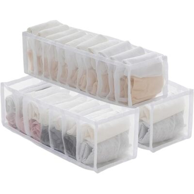 GABRIELLE Organizzatore Per Cassetti Pieghevole, Scatola Portaoggetti Per Vestiti, Contenitore Richiudibile, Organizer Per Cassetti Per Calze, Biancheria Intima, Slip (3 Pezzi) GABRIELLE Organizzatore Per Cassetti Pieghevole, Scatola Portaoggetti Per Vestiti, Contenitore Richiudibile, Organizer Per Cassetti Per Calze, Biancheria Intima, Slip (3 Pezzi)