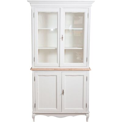 BISCOTTINI Vetrina Espositiva Legno Massello Bianco 200 X 100 X 38 Cm Credenza Legno Dispensa Arredamento Shabby Chic Mobile Cucina Vintage BISCOTTINI Vetrina Espositiva Legno Massello Bianco 200 X 100 X 38 Cm Credenza Legno Dispensa Arredamento Shabby Chic Mobile Cucina Vintage