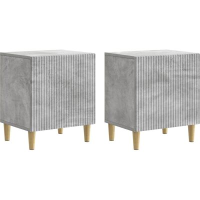 VIDAXL Armadio Da Notte 2 Pcs Grigio Cemento 43 X 34,5 X 50 Cm VIDAXL Armadio Da Notte 2 Pcs Grigio Cemento 43 X 34,5 X 50 Cm
