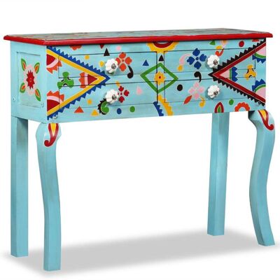 HELLOSHOP26 Buffet Credenza Mobiletto Consolle Mobile Contenitore Legno Massello Di Mango Dipinto A Mano In Blu 4402020 HELLOSHOP26 Buffet Credenza Mobiletto Consolle Mobile Contenitore Legno Massello Di Mango Dipinto A Mano In Blu 4402020