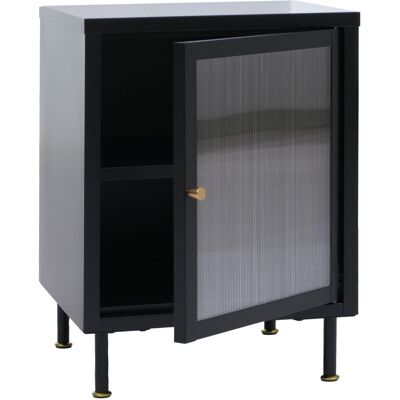 DÉCOSHOP26 Comodino In Stile Industriale Con 2 Vani Portaoggetti 55x41x41 Cm Con Maniglie Dorate Struttura In Metallo Nero E Vetro Testurizzato 040008858 DÉCOSHOP26 Comodino In Stile Industriale Con 2 Vani Portaoggetti 55x41x41 Cm Con Maniglie Dorate Struttura In Metallo Nero E Vetro Testurizzato 040008858