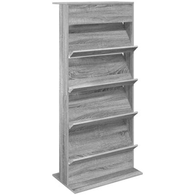 VIDAXL Scaffale Per Riviste Grigio Sonoma 70 X 41 X 156 Cm VIDAXL Scaffale Per Riviste Grigio Sonoma 70 X 41 X 156 Cm