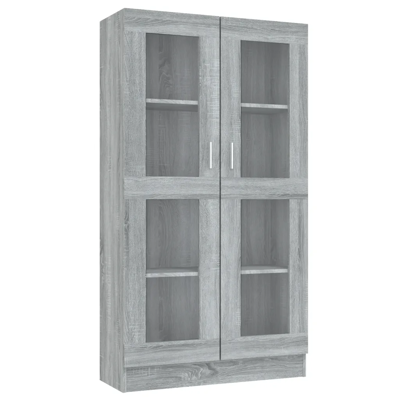 HELLOSHOP26 Vetrina Moderna In Stile Classico Con 4 Scomparti 82,5 X 30,5 X 150 Cm Legno Grigio 020048145 HELLOSHOP26 Vetrina Moderna In Stile Classico Con 4 Scomparti 82,5 X 30,5 X 150 Cm Legno Grigio 020048145