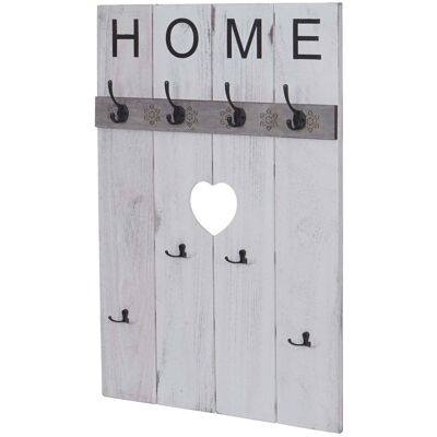 HHG 913 Home - 8 ganci - 91x60 cm - bianco - Appendiabiti da parete HHG 913 Home - 8 ganci - 91x60 cm - bianco - Appendiabiti da parete