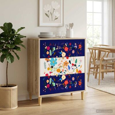 VIDAXL Cassettiera Mainz Stampa Floreale 66 X 36,5 X 75 Cm Sonoma VIDAXL Cassettiera Mainz Stampa Floreale 66 X 36,5 X 75 Cm Sonoma
