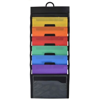 XISRENS Organizzatore Da Parete Per Documenti, Espositore Da Parete Per Riviste A4, Realizzato In Plastica Pieghevole, Con 6 Tasche, Per Album E Documenti. XISRENS Organizzatore Da Parete Per Documenti, Espositore Da Parete Per Riviste A4, Realizzato In Plastica Pieghevole, Con 6 Tasche, Per Album E Documenti.