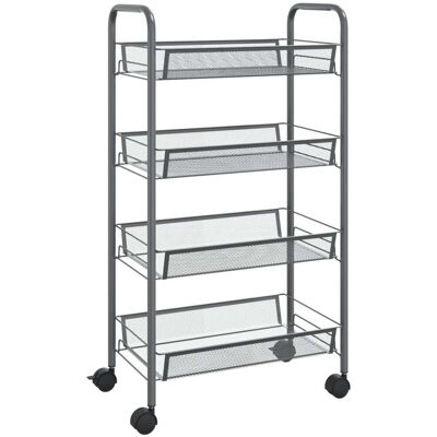 MAISON EXCLUSIVE - Carrello Da Cucina Con 4 Ripiani Grigio 46x26x64 Cm In Ferro MAISON EXCLUSIVE - Carrello Da Cucina Con 4 Ripiani Grigio 46x26x64 Cm In Ferro