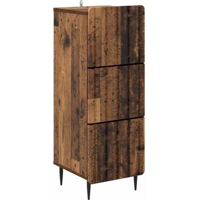 VIDAXL Mobile Con Cassetti Legno Antico 33 X 34,5 X 92 Cm VIDAXL Mobile Con Cassetti Legno Antico 33 X 34,5 X 92 Cm