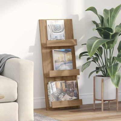 VIDAXL Scaffale Per Riviste Rovere Artigianale 43 X 11 X 102 Cm VIDAXL Scaffale Per Riviste Rovere Artigianale 43 X 11 X 102 Cm