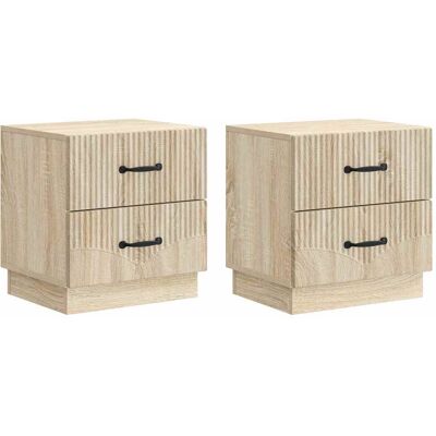 VIDAXL Armadio Da Notte 2 Pcs Rovere Sonoma 43 X 34,5 X 44,5 Cm VIDAXL Armadio Da Notte 2 Pcs Rovere Sonoma 43 X 34,5 X 44,5 Cm