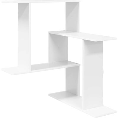 VIDAXL Scaffale Da Parete Bianco 67 X 67 X 87 Cm Legno Ingegnerizzato VIDAXL Scaffale Da Parete Bianco 67 X 67 X 87 Cm Legno Ingegnerizzato