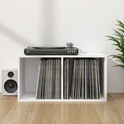 HOD Health&Home Scatola di stoccaggio vinile bianca 71X34x36 Cm Legno ingegnerizzato - Scatola di stoccaggio HOD Health&Home Scatola di stoccaggio vinile bianca 71X34x36 Cm Legno ingegnerizzato - Scatola di stoccaggio