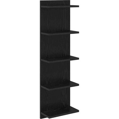 VIDAXL Scaffale Da Parete Rovere Nero 30 X 15 X 100 Cm VIDAXL Scaffale Da Parete Rovere Nero 30 X 15 X 100 Cm