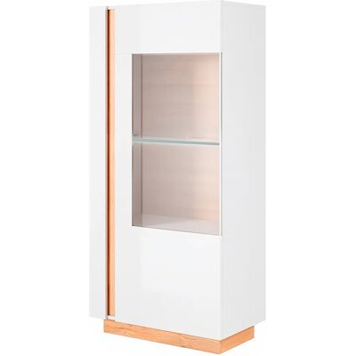 ARREDITALY Credenza Con Vetrina Moderna Mobile Contenitore Con Ripiani Interni In Truciolare Melaminico Ideale Per Soggiorno Sala Da Pranzo E Studio 72 X 40 X 154 Cm Bianco E Rovere ARREDITALY Credenza Con Vetrina Moderna Mobile Contenitore Con Ripiani Interni In Truciolare Melaminico Ideale Per Soggiorno Sala Da Pranzo E Studio 72 X 40 X 154 Cm Bianco E Rovere