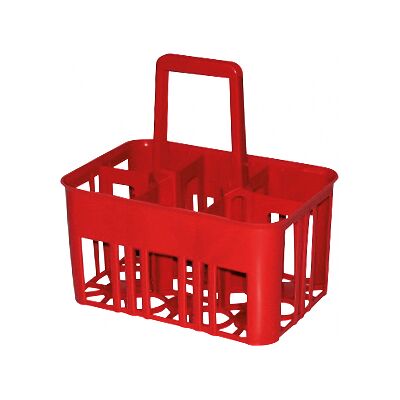 MOBIL PLASTIC Cestello In Plastica Portabottiglie A 6 Posti - Rosso - MOBIL PLASTIC Cestello In Plastica Portabottiglie A 6 Posti - Rosso -
