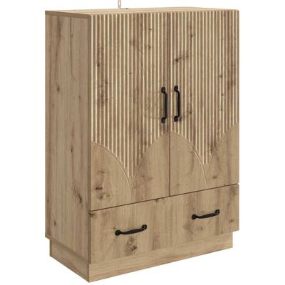 VIDAXL Credenza Con Cassetto Rovere Artigianale 66 X 34,5 X 92 Cm VIDAXL Credenza Con Cassetto Rovere Artigianale 66 X 34,5 X 92 Cm