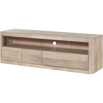 Massivmoebel24 Mobile Tv Mango Bianco Laccato 190x50x60 Cm Montato Toronto 347 Massivmoebel24 Mobile Tv Mango Bianco Laccato 190x50x60 Cm Montato Toronto 347