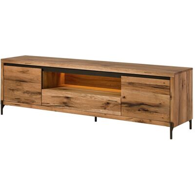 Massivmoebel24 Mobile Tv Quercia Selvatica/cerro Naturale Oliato 202x47x60 Cm Montato Parzialmente Montreux Lux 110 Massivmoebel24 Mobile Tv Quercia Selvatica/cerro Naturale Oliato 202x47x60 Cm Montato Parzialmente Montreux Lux 110