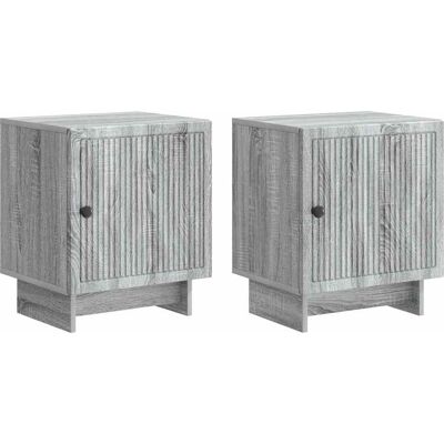 VIDAXL Armadio Da Notte 2 Pcs Grigio Sonoma 43 X 34,5 X 50 Cm VIDAXL Armadio Da Notte 2 Pcs Grigio Sonoma 43 X 34,5 X 50 Cm