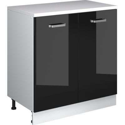 Vicco Armadio Modulare Rion, Nero Lucido/bianco, 80 X 46 Cm Senza Inclinazione Con 2 Ante, Vicco Armadio Modulare Rion, Nero Lucido/bianco, 80 X 46 Cm Senza Inclinazione Con 2 Ante,