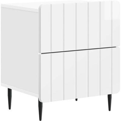 VIDAXL Armadio Da Notte Con Cassetto Bianco Lucido 43 X 34,5 X 49,5 Cm VIDAXL Armadio Da Notte Con Cassetto Bianco Lucido 43 X 34,5 X 49,5 Cm