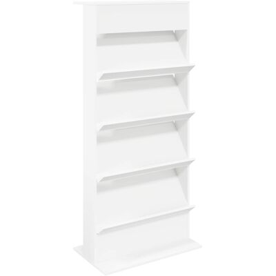 VIDAXL Scaffale Per Riviste Bianco 70 X 41 X 156 Cm VIDAXL Scaffale Per Riviste Bianco 70 X 41 X 156 Cm