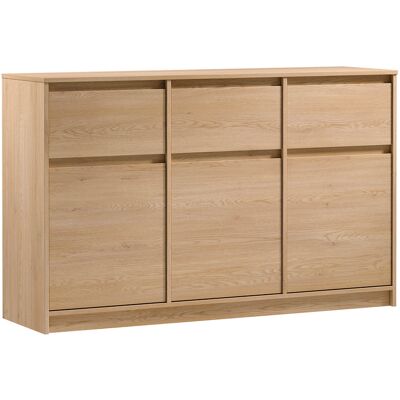 PETITS-MEUBLES Buffet 3 Ante 3 Cassetti Beck Marrone 86,7cm PETITS-MEUBLES Buffet 3 Ante 3 Cassetti Beck Marrone 86,7cm