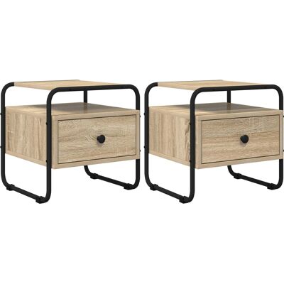 VIDAXL Armadio Da Notte 2 Pz Rovere Sonoma 40 X 39,5 X 40 Cm VIDAXL Armadio Da Notte 2 Pz Rovere Sonoma 40 X 39,5 X 40 Cm