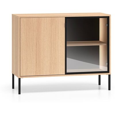 PETITS-MEUBLES Buffet 2 Ante Paige Marrone E Nero 86cm PETITS-MEUBLES Buffet 2 Ante Paige Marrone E Nero 86cm