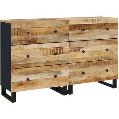 HELLOSHOP26 Credenza Comò Armadio Mobile Portaoggetti Organizzatore Cucina Soggiorno Salotti Set Di 2 60 X 33 X 75 Cm Legno Grezzo Di Mango Marrone 020036640 HELLOSHOP26 Credenza Comò Armadio Mobile Portaoggetti Organizzatore Cucina Soggiorno Salotti Set Di 2 60 X 33 X 75 Cm Legno Grezzo Di Mango Marrone 020036640