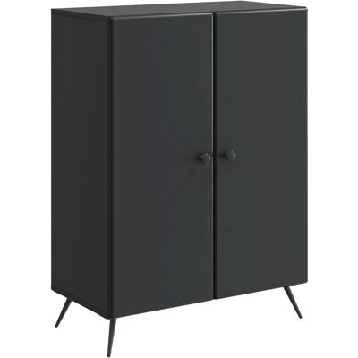 VIDAXL Credenza Nero 66 X 34,5 X 90 Cm Legno Ingegnerizzato VIDAXL Credenza Nero 66 X 34,5 X 90 Cm Legno Ingegnerizzato