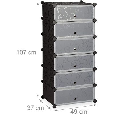 HELLOSHOP26 Scaffale Per Armadio Scarpiera Portaoggetti In Plastica Scarpe Modulari 12 Paia Nero 1300016613 HELLOSHOP26 Scaffale Per Armadio Scarpiera Portaoggetti In Plastica Scarpe Modulari 12 Paia Nero 1300016613
