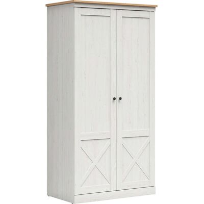 PETITS-MEUBLES Armadio A 2 Ante Victoria Bianco E Legno PETITS-MEUBLES Armadio A 2 Ante Victoria Bianco E Legno