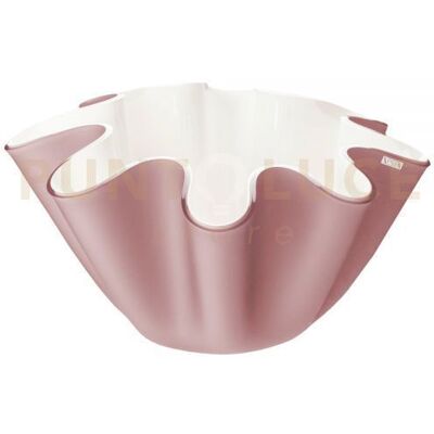 VESTA Portavaso Contenitore Soft In Cristallo Acrilico Bianco E Rosa Cipria VESTA Portavaso Contenitore Soft In Cristallo Acrilico Bianco E Rosa Cipria