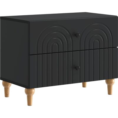 VIDAXL Armadio Da Notte Nero 62 X 34,5 X 48 Cm Legno VIDAXL Armadio Da Notte Nero 62 X 34,5 X 48 Cm Legno