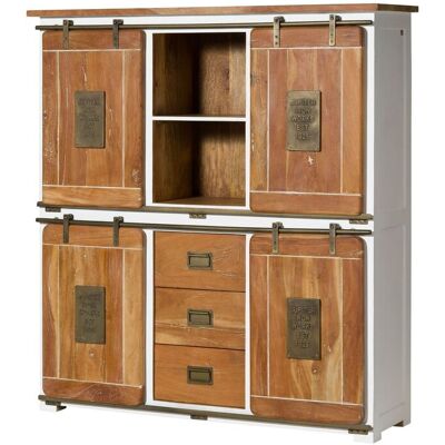 Massivmoebel24 Credenza Mango Bianco Laccato 150x45x160 (bxtxh) Montato Railway 525 Massivmoebel24 Credenza Mango Bianco Laccato 150x45x160 (bxtxh) Montato Railway 525