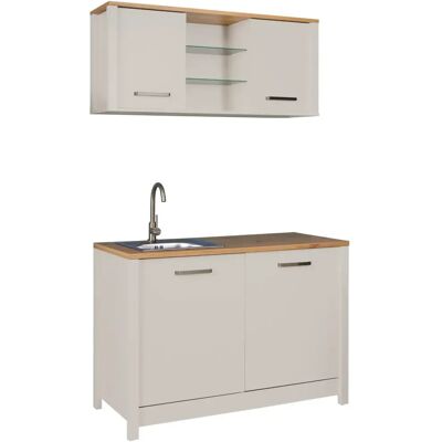 M&S Mobili Cucina Componibile Con Base Sottolavello Pensile Beige Rovere M&S Mobili Cucina Componibile Con Base Sottolavello Pensile Beige Rovere