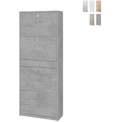 OEM Scarpiera Quattro Ante Un Cassetto Beton Cemento 63x29x H164 Cm OEM Scarpiera Quattro Ante Un Cassetto Beton Cemento 63x29x H164 Cm