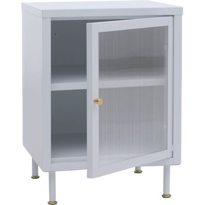DÉCOSHOP26 Comodino In Stile Industriale Con 2 Vani Portaoggetti 55x41x41 Cm Con Maniglie Dorate Metallo Bianco E Vetro Testurizzato 040008859 DÉCOSHOP26 Comodino In Stile Industriale Con 2 Vani Portaoggetti 55x41x41 Cm Con Maniglie Dorate Metallo Bianco E Vetro Testurizzato 040008859