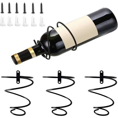 OEM 3 Portabottiglie Da Parete, Portabottiglie A Spirale Da Appendere, Espositore Per Bottiglie Di Vino Rosso, Ideale Per Bar, Ristoranti, Feste E Decorazioni Domestiche. OEM 3 Portabottiglie Da Parete, Portabottiglie A Spirale Da Appendere, Espositore Per Bottiglie Di Vino Rosso, Ideale Per Bar, Ristoranti, Feste E Decorazioni Domestiche.
