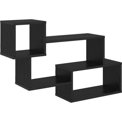 VIDAXL Mensola Sospesa A Parete Rovere Nero 87 X 20 X 55 Cm VIDAXL Mensola Sospesa A Parete Rovere Nero 87 X 20 X 55 Cm