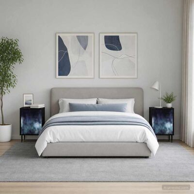 VIDAXL Armadio Da Notte Raalte 2 Pz Rovere Nero 36 X 33 X 51 Cm VIDAXL Armadio Da Notte Raalte 2 Pz Rovere Nero 36 X 33 X 51 Cm
