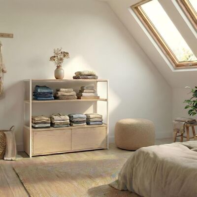 MOB-IN Appendiabiti Da Soffitta Kadra 100x85cm Con Armadio E Cassetti MOB-IN Appendiabiti Da Soffitta Kadra 100x85cm Con Armadio E Cassetti